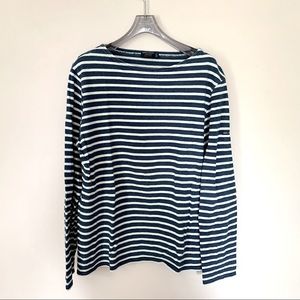 Saint James L'Atelier Indigo Striped Breton Top